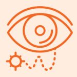 A close-up of an eye, emphasizing eye health.